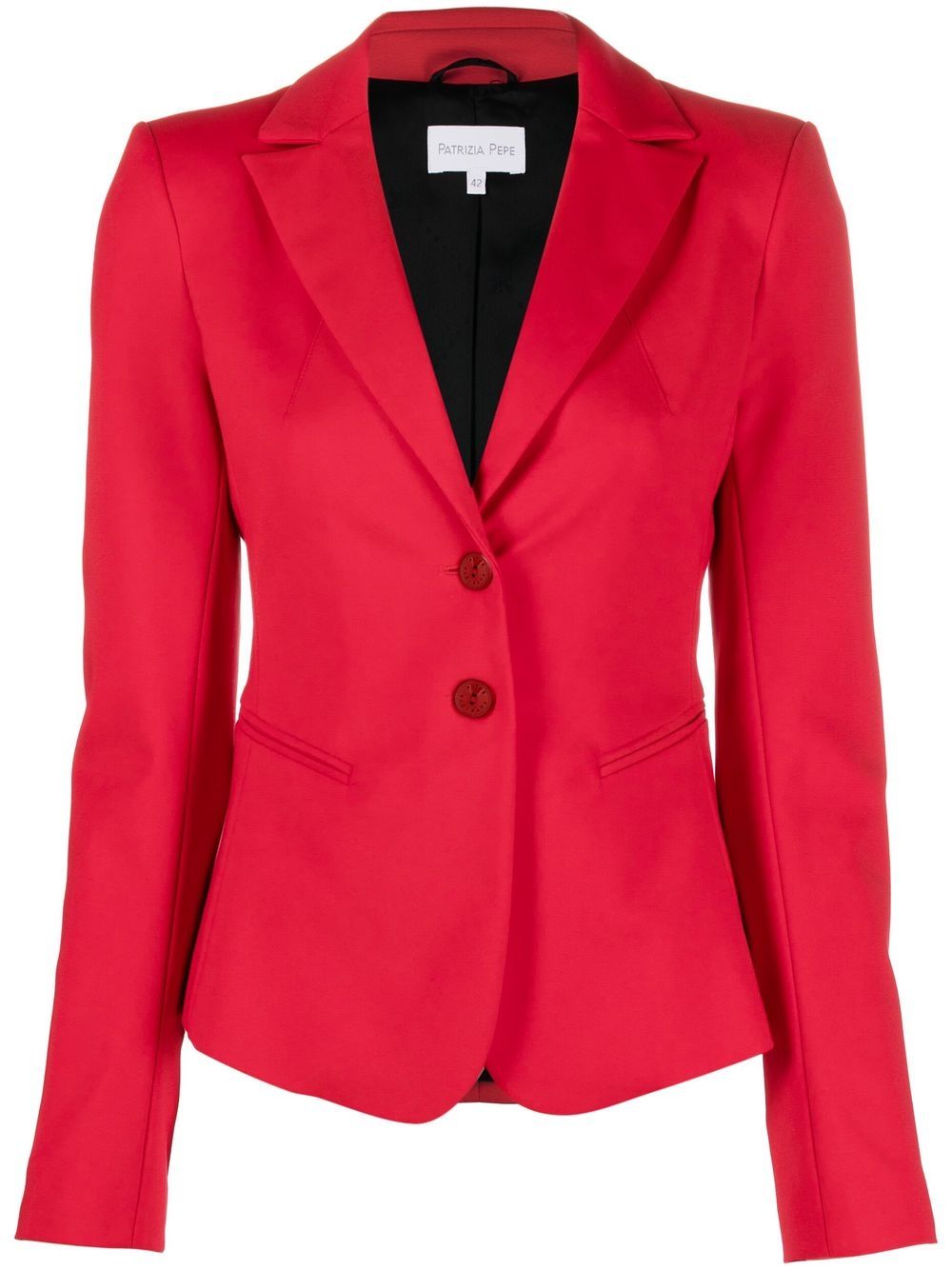 

Patrizia Pepe blazer con botones y solapas de muesca - Rojo