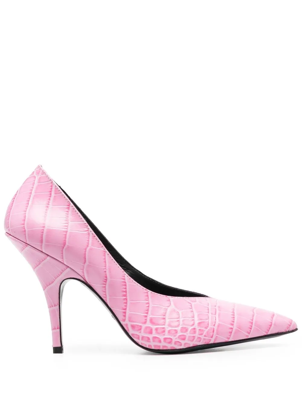 

Patrizia Pepe crocodile-effect 90mm pumps - Pink