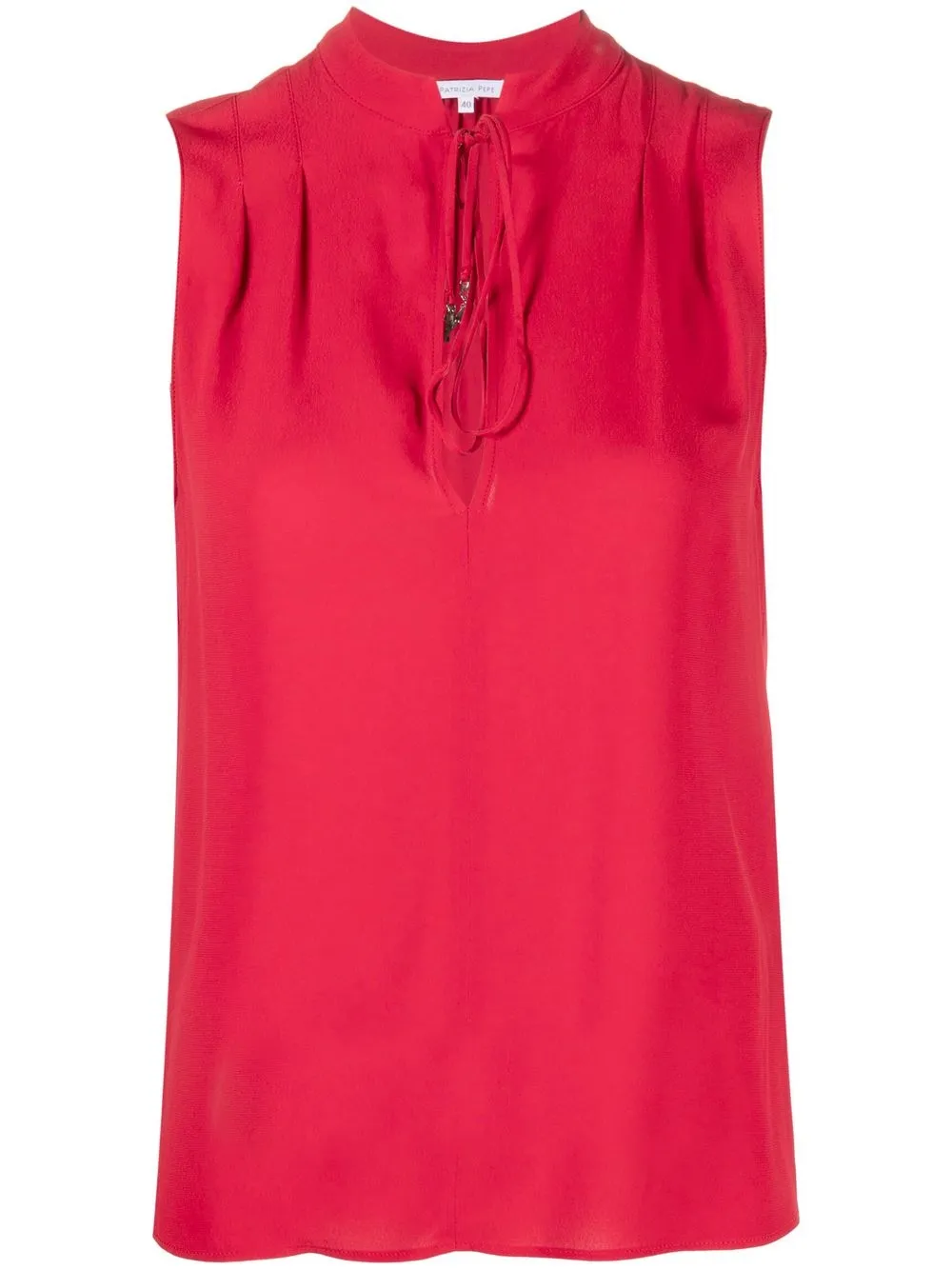 

Patrizia Pepe blusa con cuello mao - Rojo