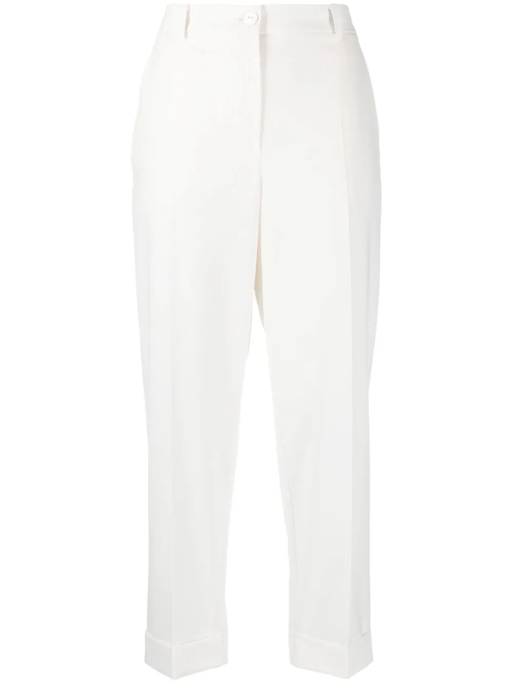 

Patrizia Pepe pantalones de vestir con tiro alto - Blanco