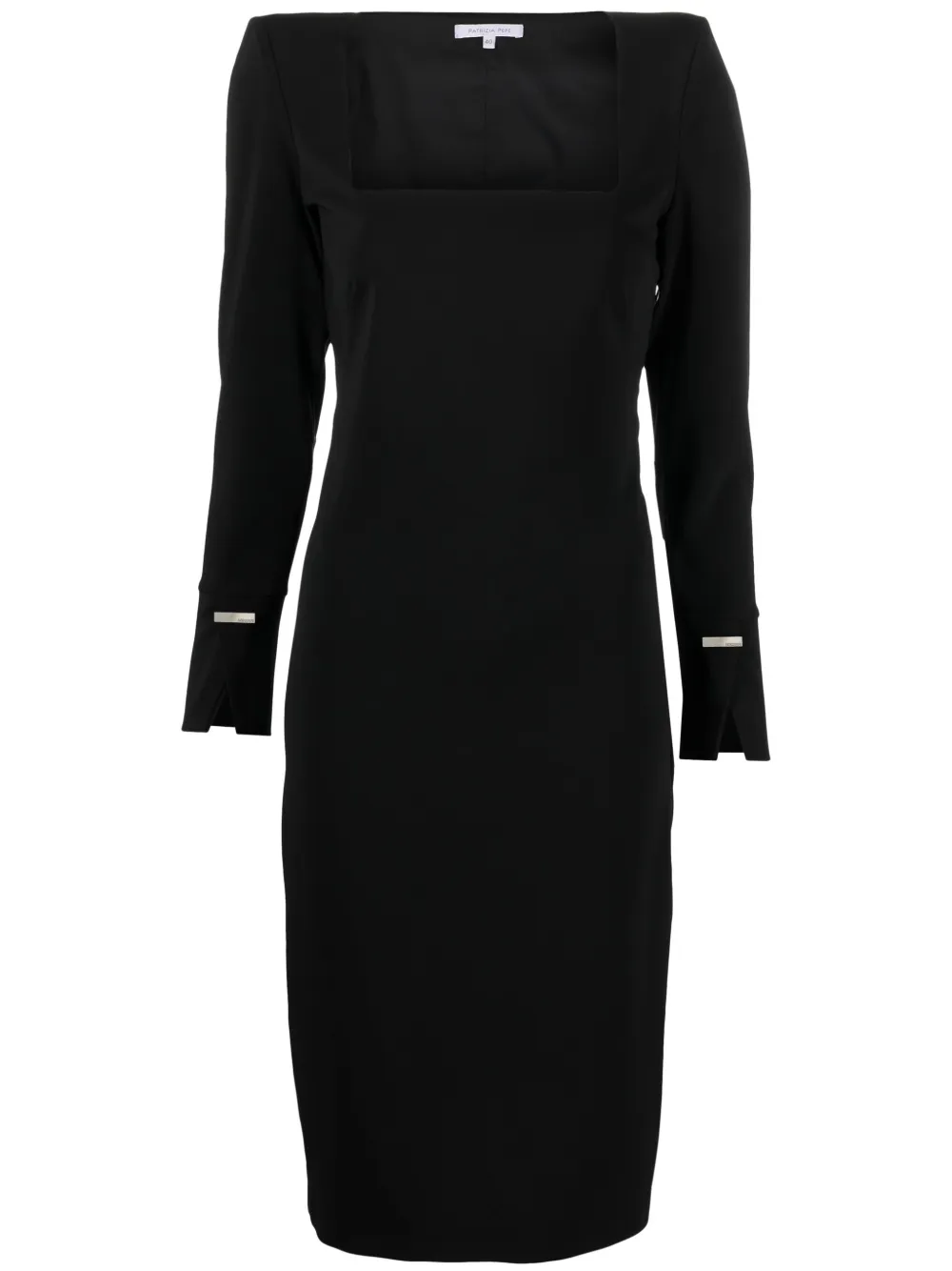 

Patrizia Pepe vestido midi Esencial con cuello cuadrado - Negro