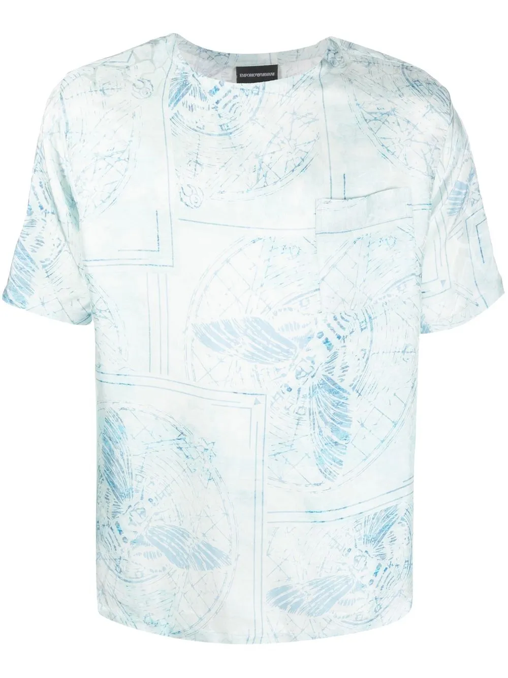 

Emporio Armani playera con estampado gráfico - Azul