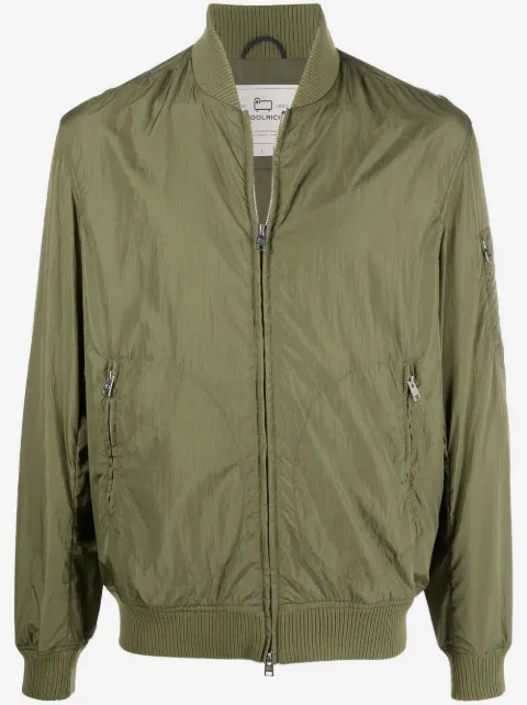 Woolrich chamarra bomber con cierre