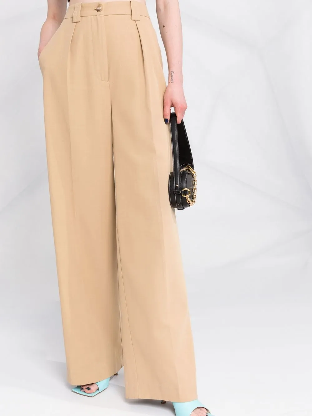 Essentiel Antwerp High Waisted Wide Leg Trousers Farfetch