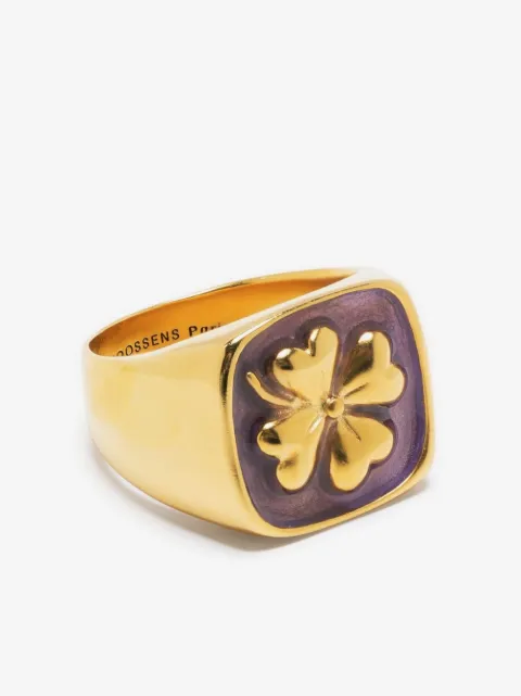 Goossens Talisman clover signet ring