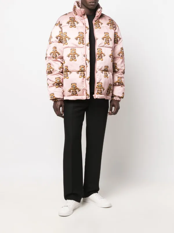 Moschino Casaco Matelassê Com Estampa Gráfica | Rosa | FARFETCH BR