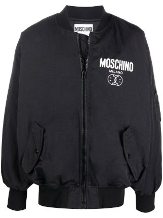 Moschino モスキーノ ロゴ ボンバージャケット - Farfetch