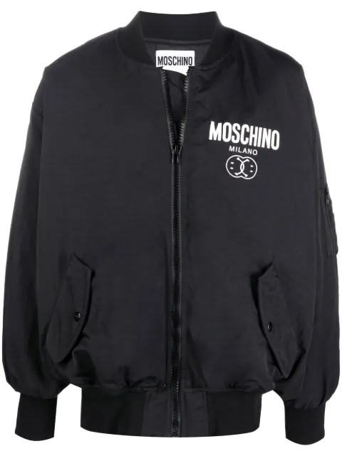 logo-print bomber-jacket