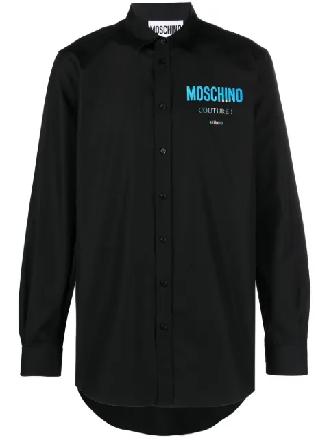 Moschino logo-print long-sleeve shirt