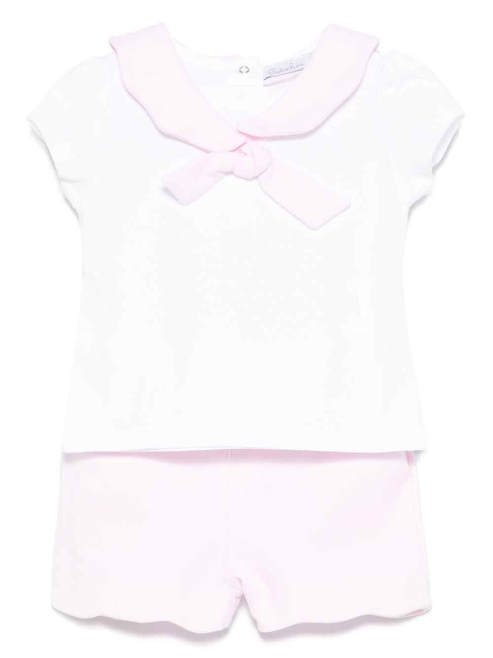 Patachou cotton shorts set - White