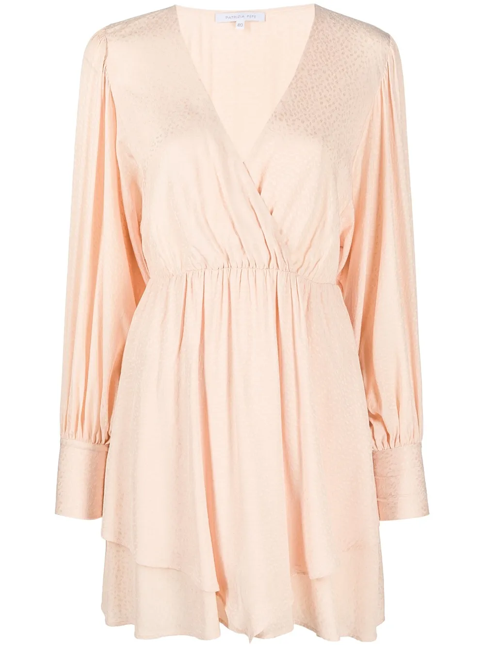 

Patrizia Pepe jacquard-effect draped dress - Neutrals