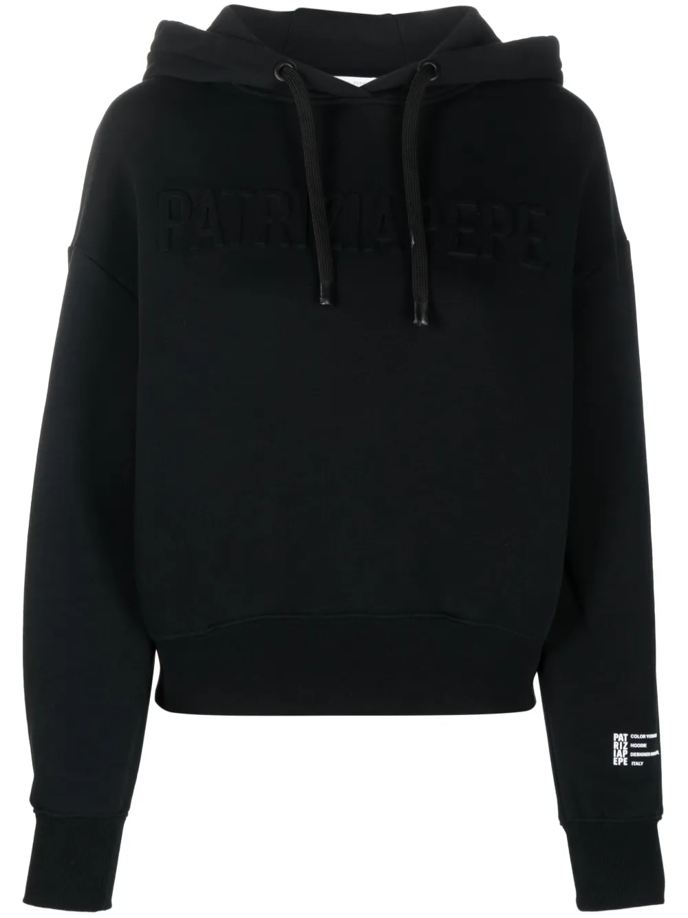 

Patrizia Pepe hoodie con logo bordado - Negro