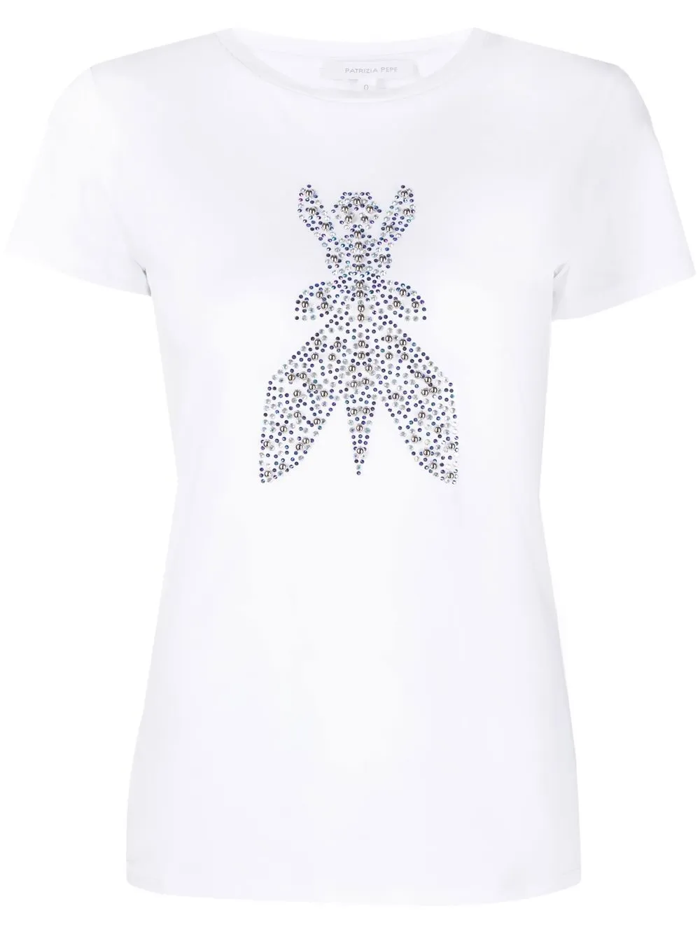 

Patrizia Pepe playera con logo y apliques - Blanco