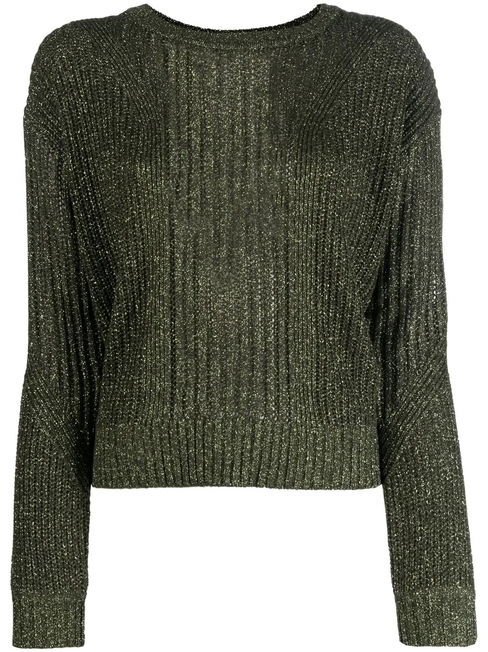 

Patrizia Pepe ribbed-knit lurex sweater - Green