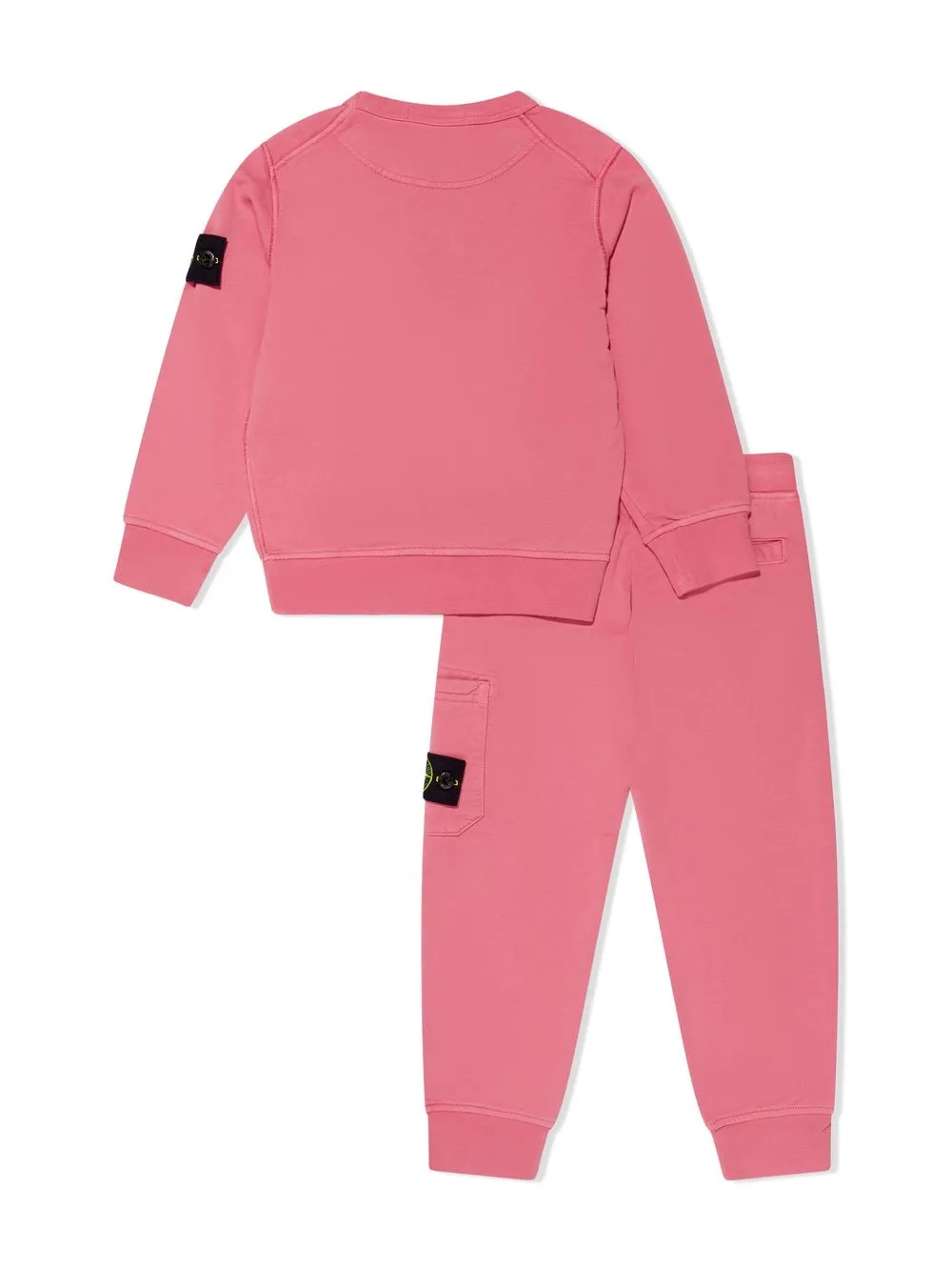 Stone Island Teen Compass Tracksuit Set In Pink