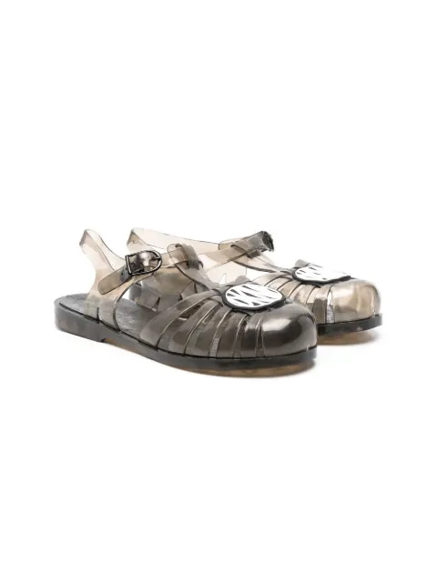 Dkny Kids logo-patch detail jelly shoes