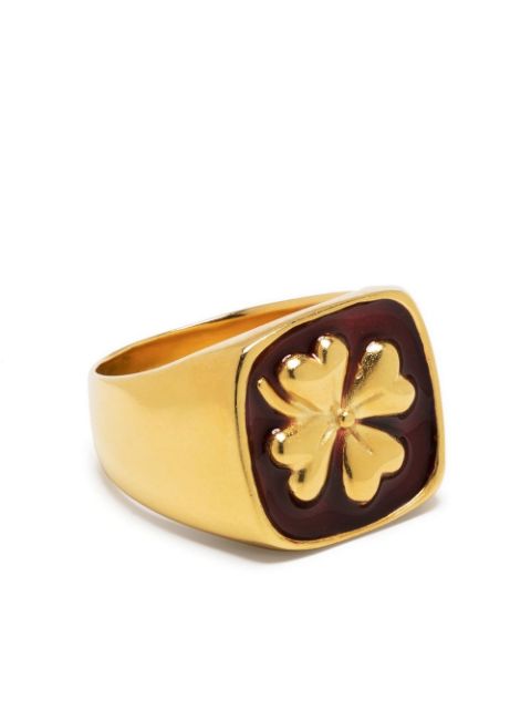 Goossens Talisman clover signet ring