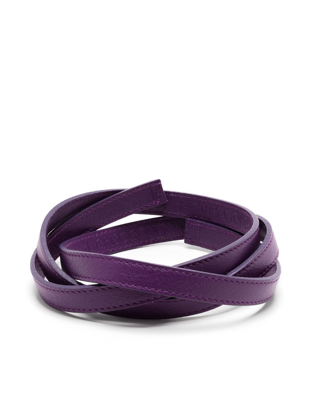 de grisogono bracelet en cuir à design plat - violet