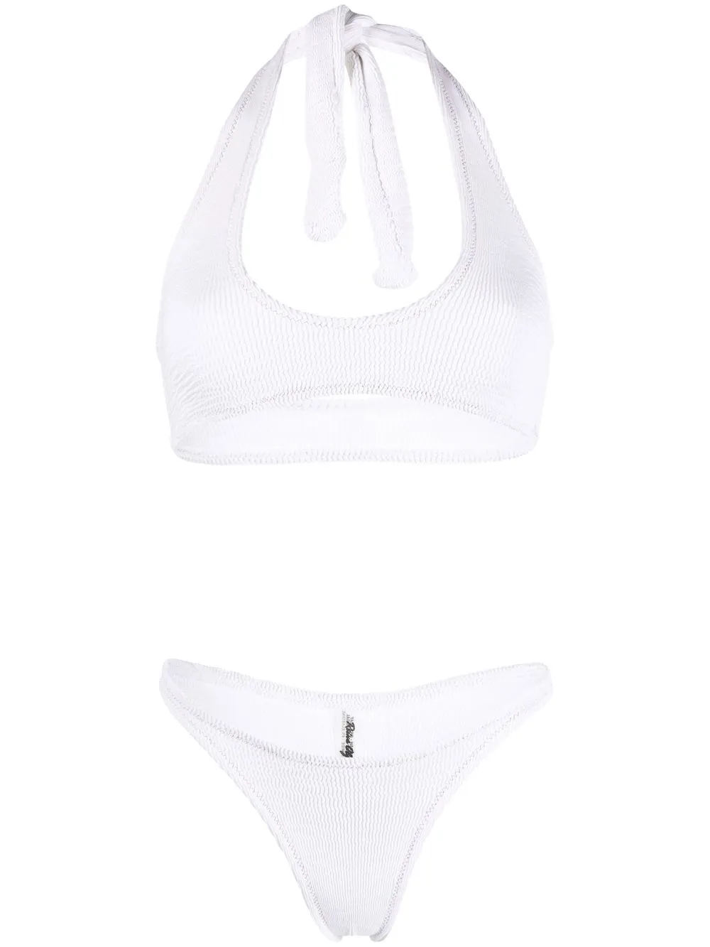 

Reina Olga Pilou halterneck bikini - White