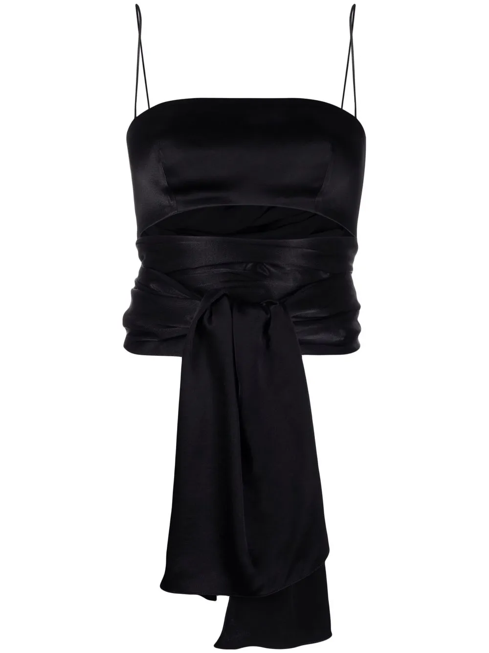 

Materiel top tipo bustier con cintura cruzada - Negro