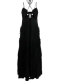 Simkhai Lina tiered pleated maxi dress - Black