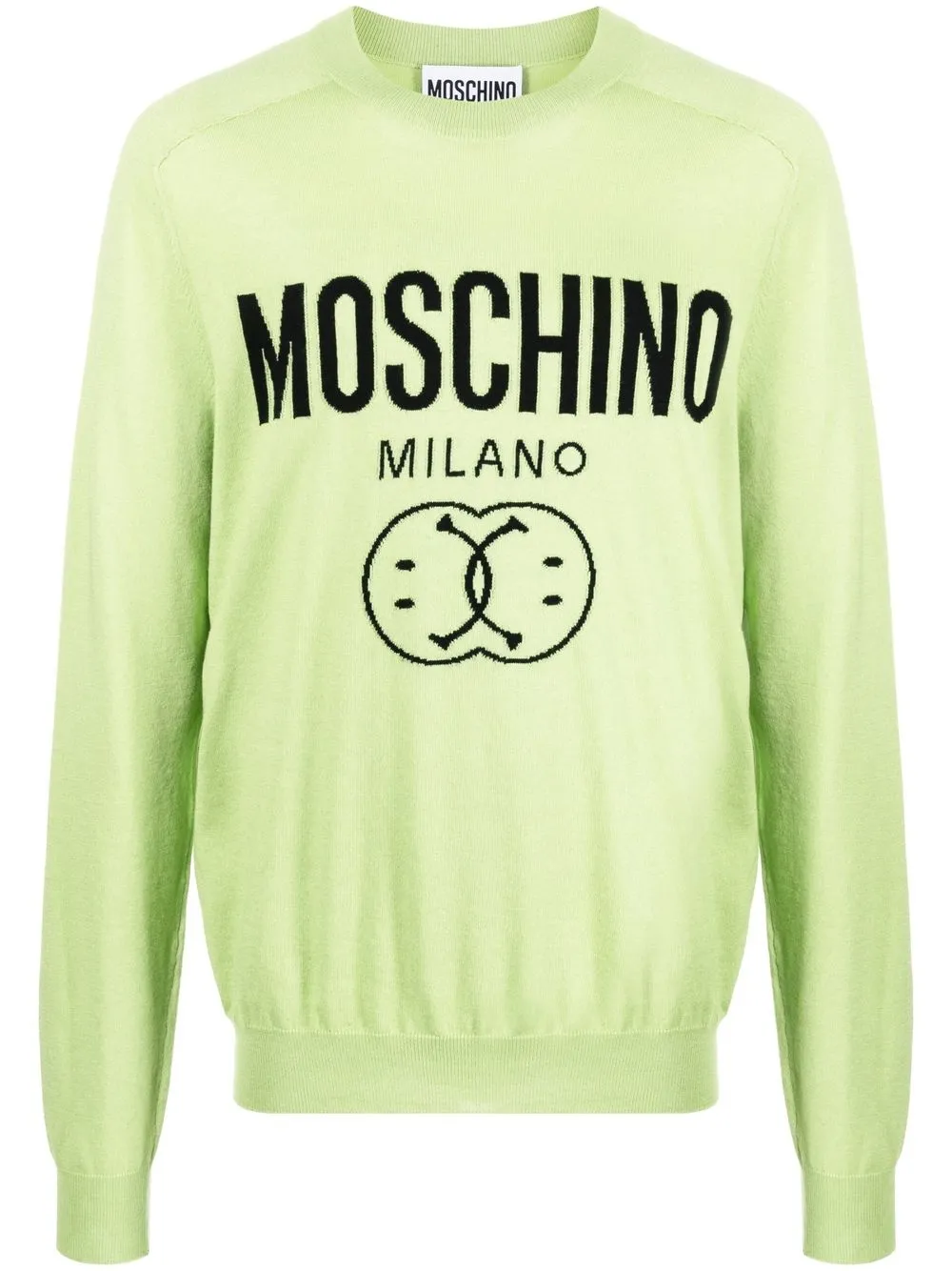 

Moschino suéter con cuello redondo y logo - Verde