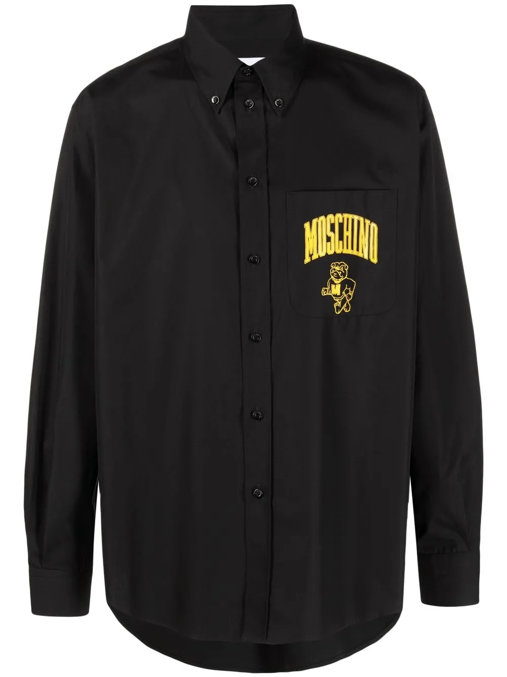 

Moschino camisa con logo estampado - Negro