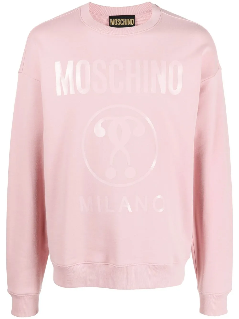 

Moschino sudadera con cuello redondo y logo - Rosado