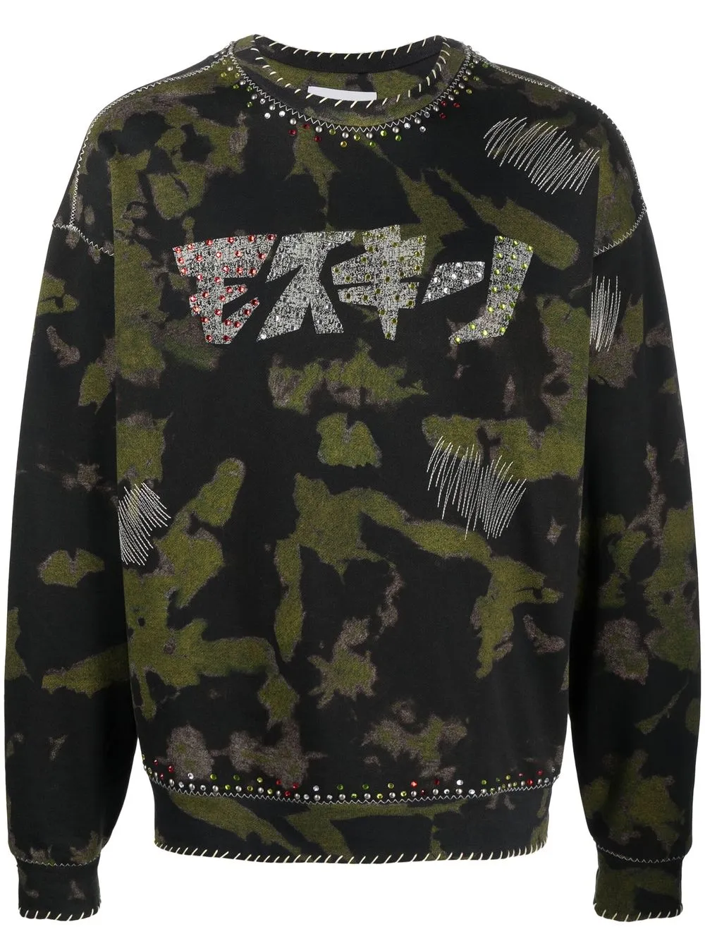 

Moschino camouflage print crew-neck sweatshirt - Green