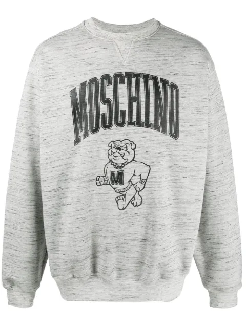 Moschino sudadera con cuello redondo y logo