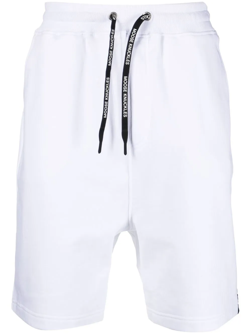 

Moose Knuckles bermudas con cordones y placa del logo - Blanco