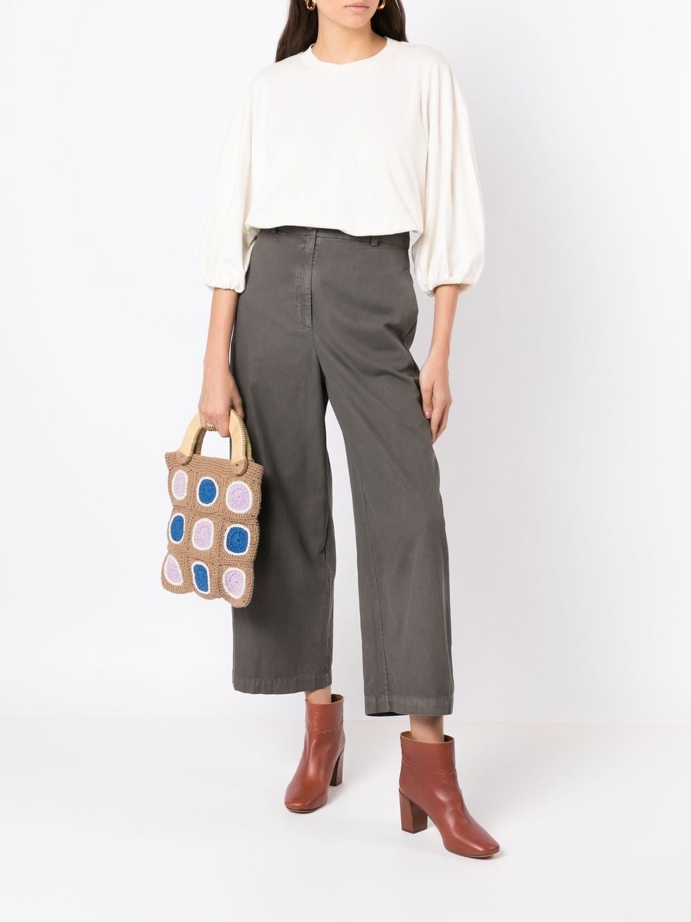 Shop Nannacay Giovanna Crochet Tote Bag In Brown