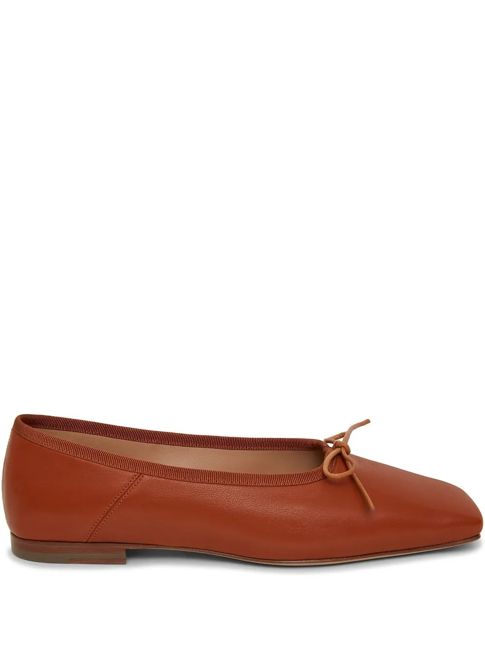 

Mansur Gavriel flats con puntera cuadrada - Marrón