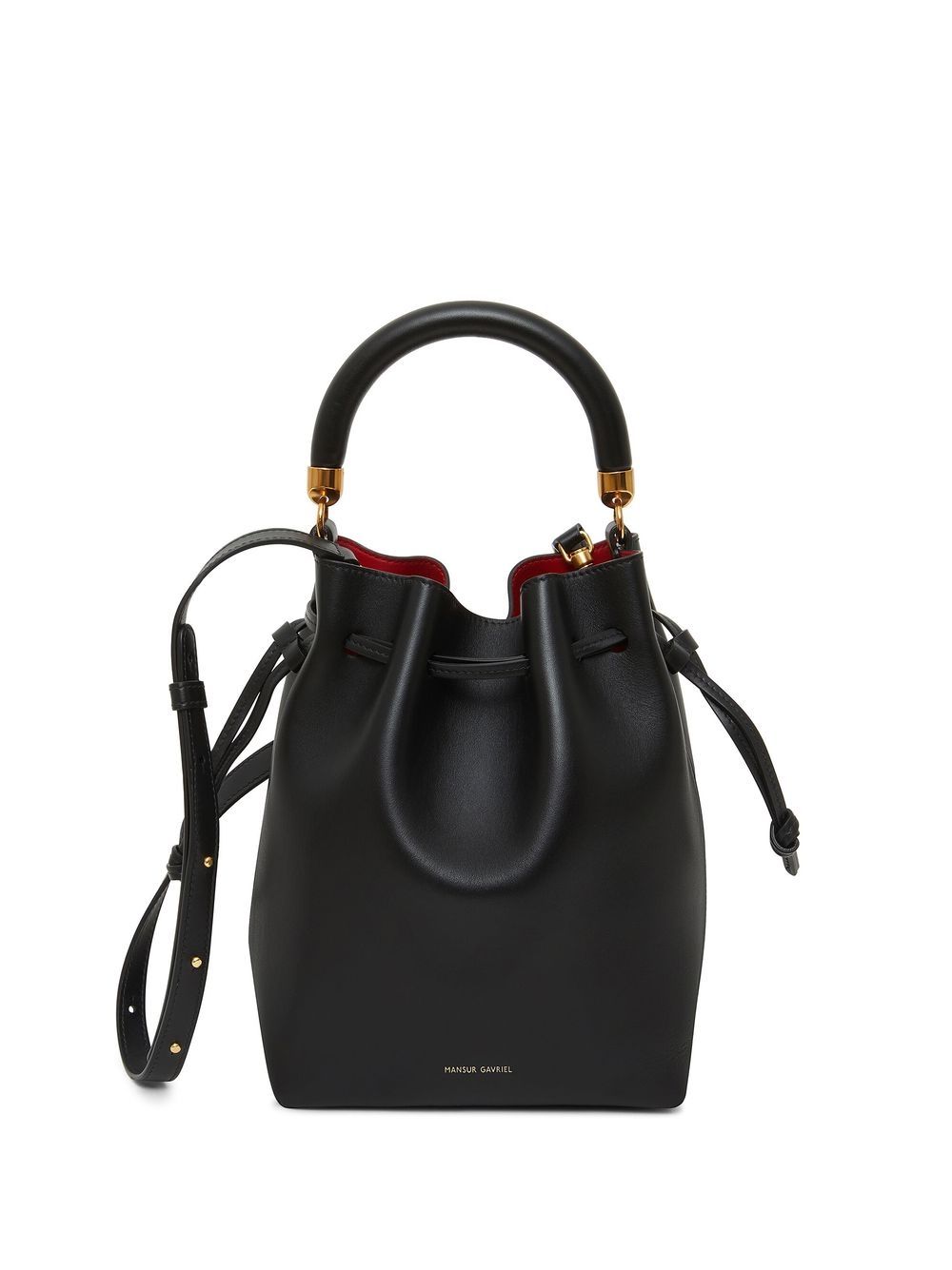 

Mansur Gavriel bolsa bucket con logo mini - Negro