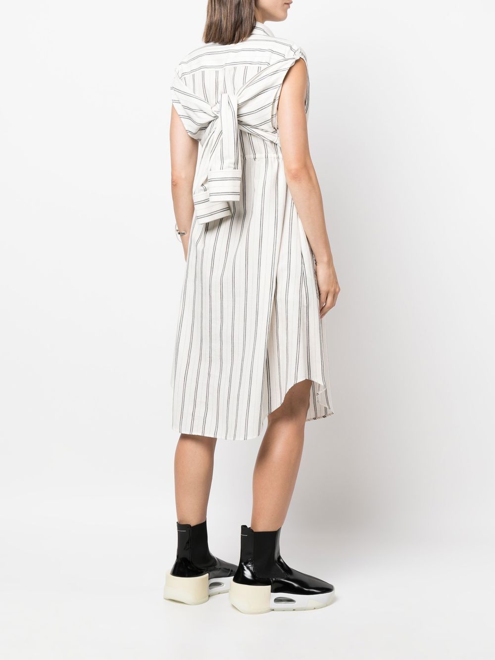 MM6 Maison Margiela Striped long-sleeve Shirt Dress - Farfetch