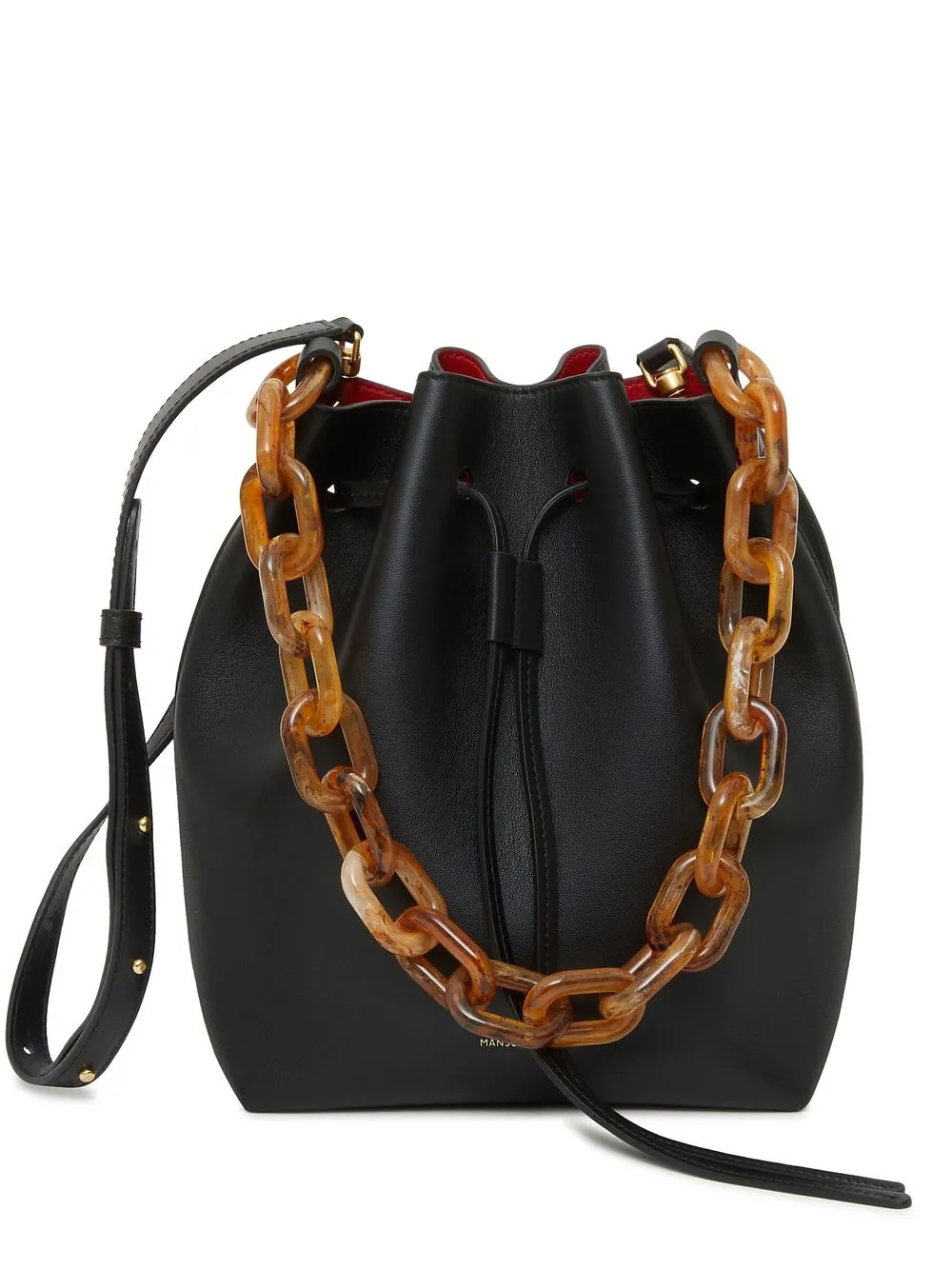 

Mansur Gavriel bolsa bucket Twist con correa de cadena - Negro