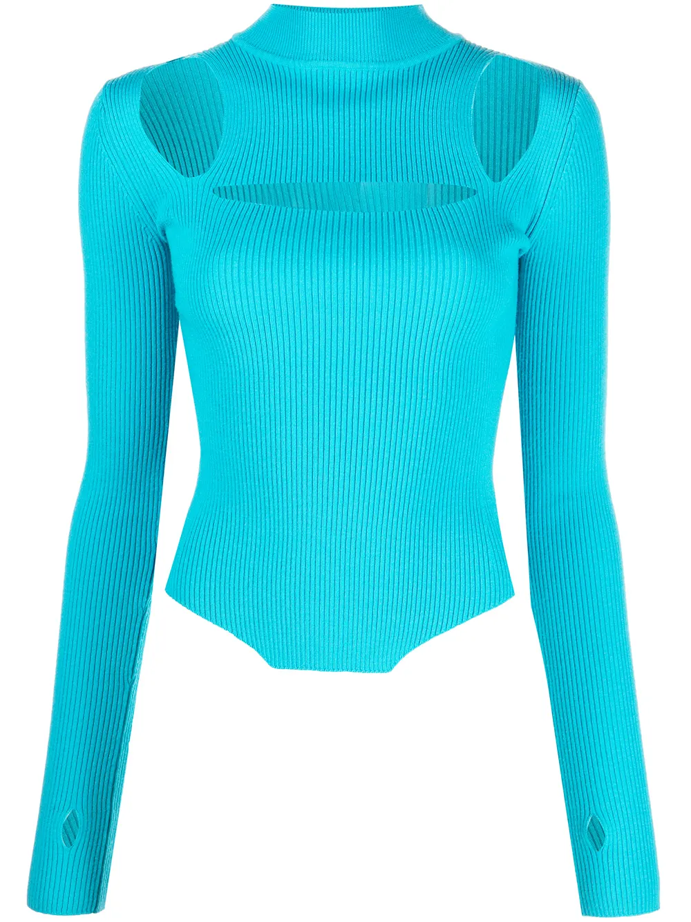 

Monse cut-out detail mock neck top - Blue