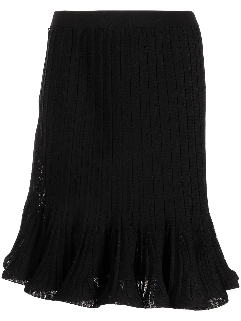 

Givenchy pleated knit ruffled-hem skirt - Black