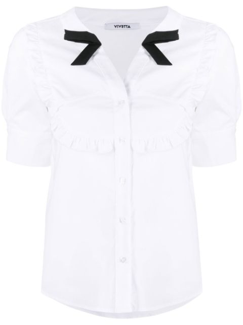 Vivetta contrasting ribbon-detail shirt