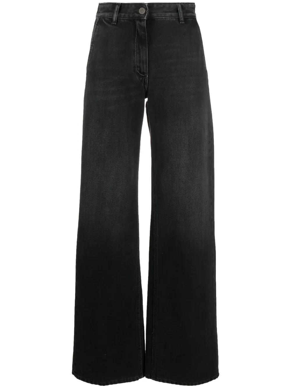 

MM6 Maison Margiela jeans con tiro alto - Negro