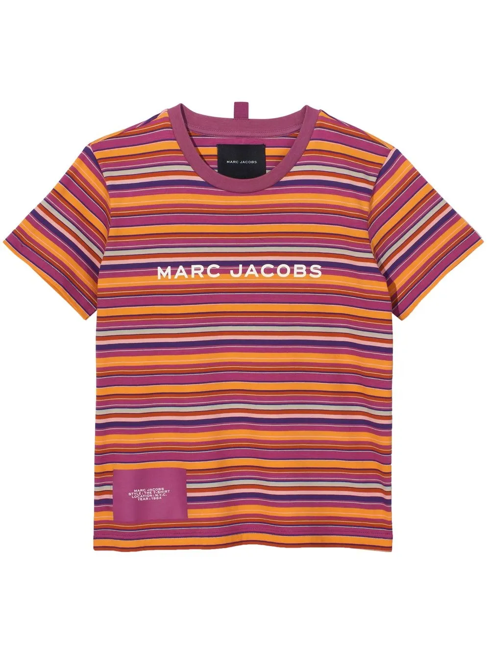 horizontal-stripe cotton T-shirt