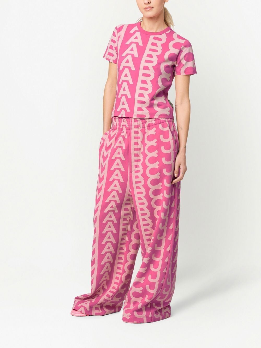 Shop Marc Jacobs Monogram Oversized Track Pants In Pink