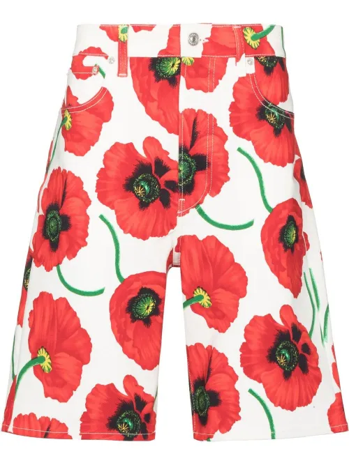 Kenzo bermuda à fleurs - Blanc - Kenzo - Modalova