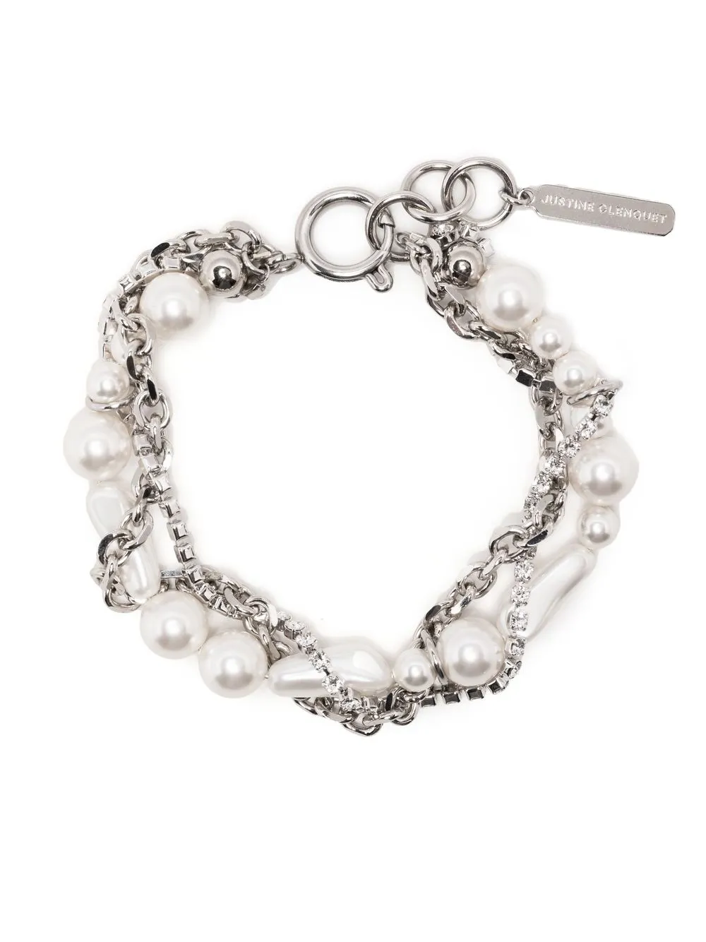 

Justine Clenquet Taylor crystal pearl bracelet - Silver