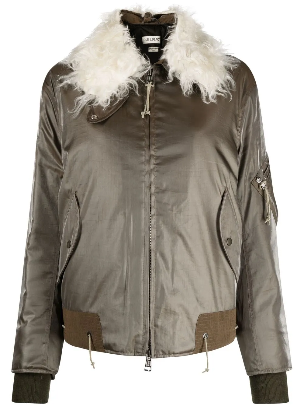 OUR LEGACY Glyptodon shearling-collar Bomber Jacket - Farfetch