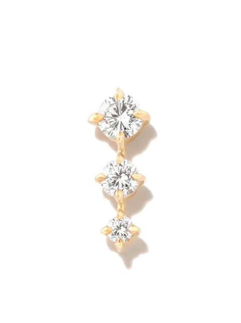 Lizzie Mandler Fine Jewelry قرط 'إيكلا' ذهب أصفر عيار 18 مرصع بألماس