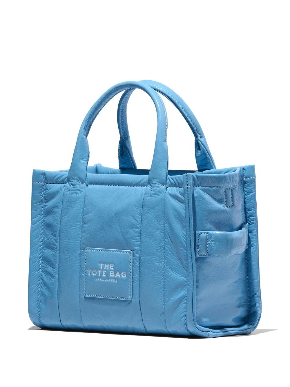 Shop Marc Jacobs The Shiny Crinkle Small Tote Bag In Blue