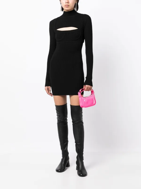 alo knit tennis dress Tennis Club Sweater Knit Dress - Oatmeal/White main image 1