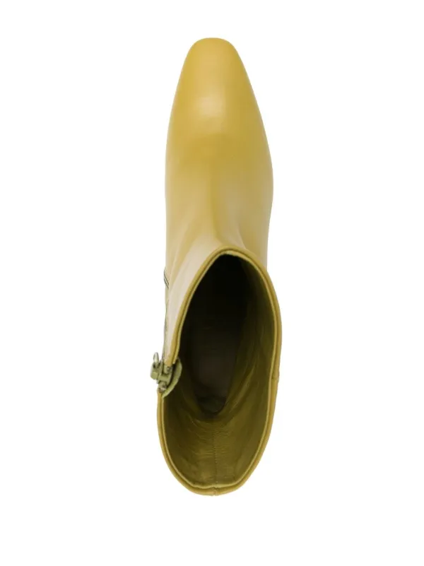 MM6 Maison Margiela 90mm Leather Ankle Boots | Green | FARFETCH