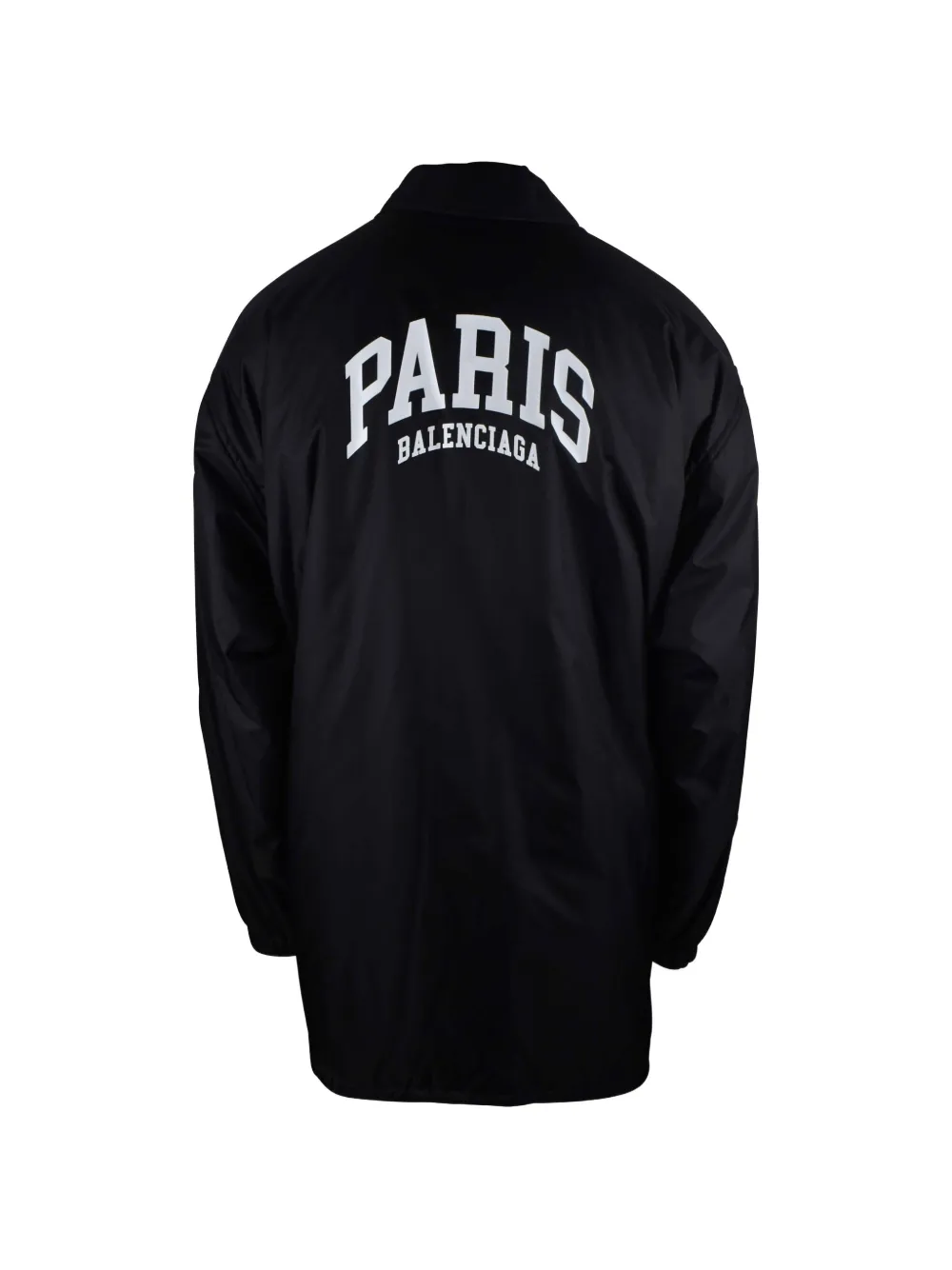 Balenciaga Hemdjacke Mit Logo Print   Schwarz 